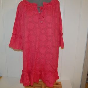 Mud Pie "Chloe" Cover-Up Swim Dress Ruffle Dots